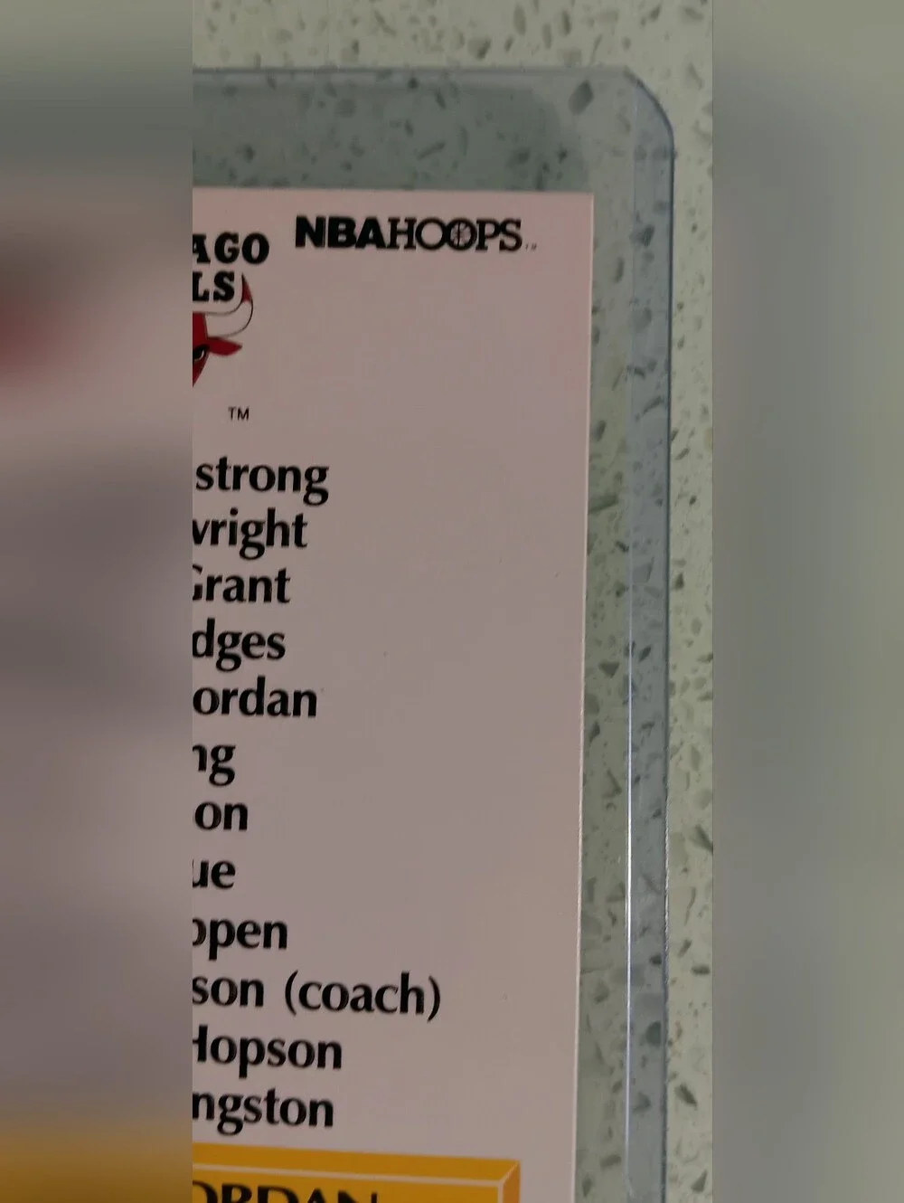 1990-91 NBA Hoops Michael Jordan Art Team Card Checklist #358 Bulls